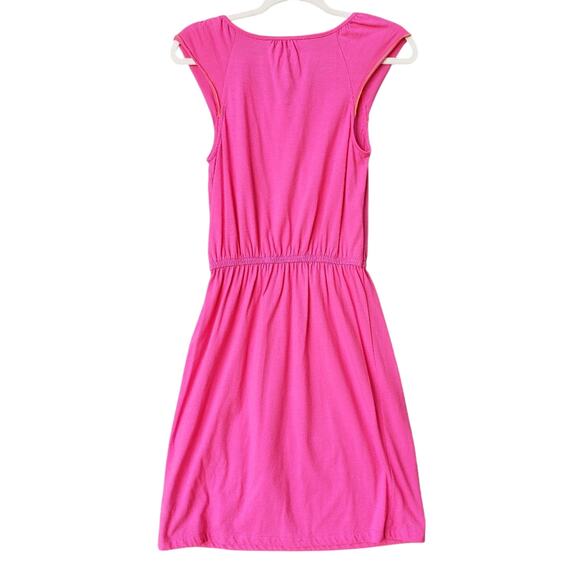 Old Navy Womens Small Cotton Blend Pink Elastic Waist Sleeveless Blouson Dress - Picture 2 of 4